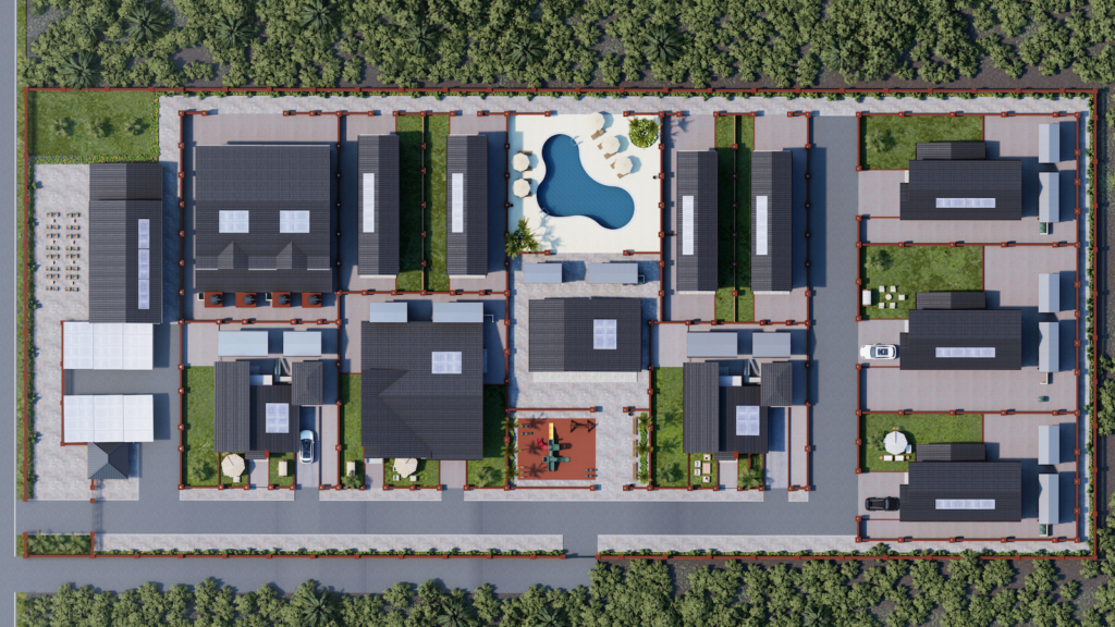 Master Plan showing vegetable garden