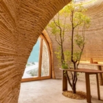 3D-printed house made with dirt